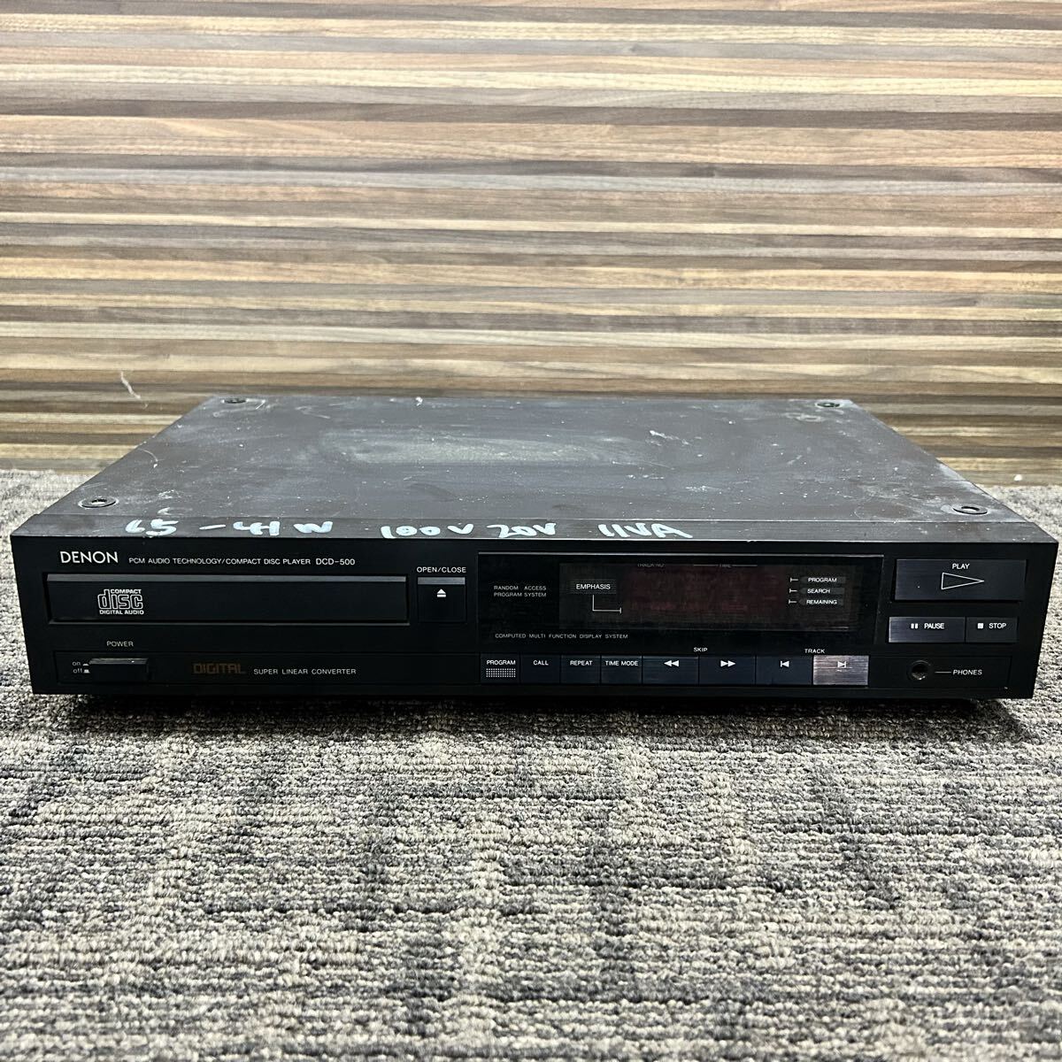 ☆ NN-1223き120 DENON DCD-500 CDプレーヤー 通電OK デノン CDデッキ PLAYER COMPACT DISC