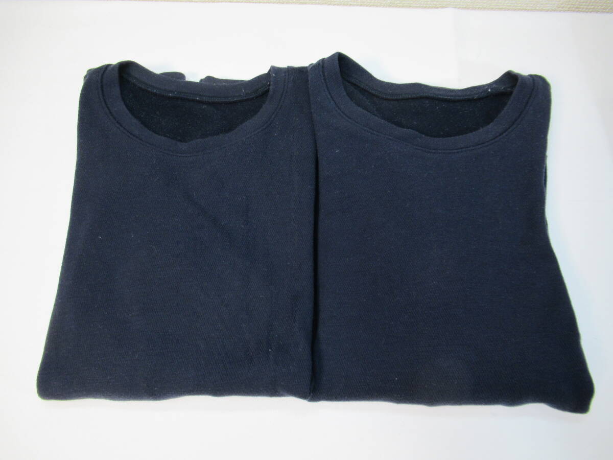 同梱可/ヒートテック/ウルトラウォーム/クルーネックTシャツ/ネイビー/UNIQLO/ユニクロ/超極暖/Sサイズ/2点セット/中古品