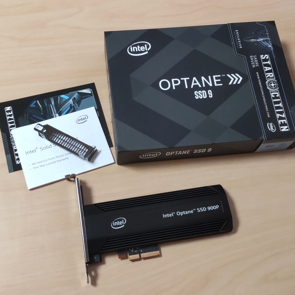Intel Optane SSD 900P 480GB PCIe 《希少品 Star Citizen スター・シチズン Sabre Raven セイバー・レイヴン プロモカード付き》