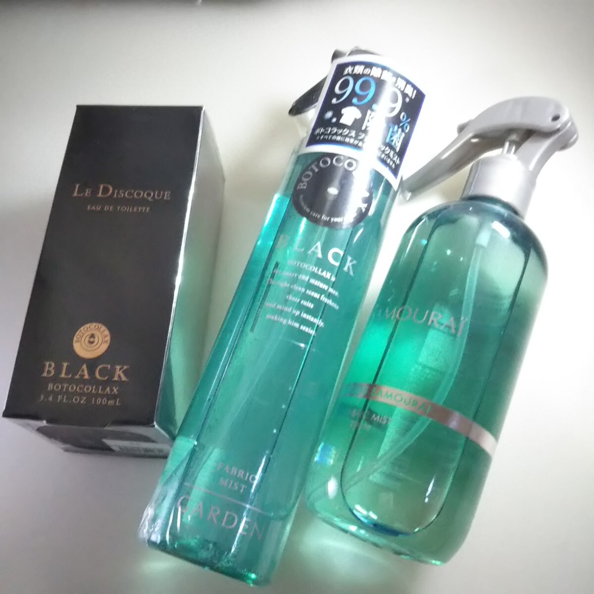 匿名/コンパクト便送込【未開封 ボトコラックス 2種・サムライミスト】香水 EDT ジントニック100ml ファブリックミスト290ml 300ml