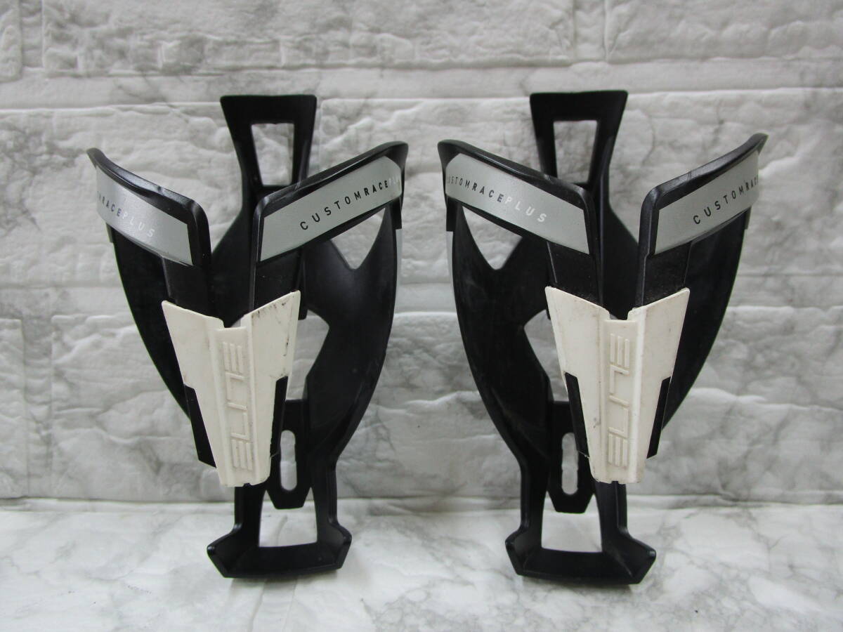 W.25.L.6　TO　☆　ボトルケージ　ELITE　CUSTOM RACE PLUS　ブラック×ホワイト　2個セット　USED　☆