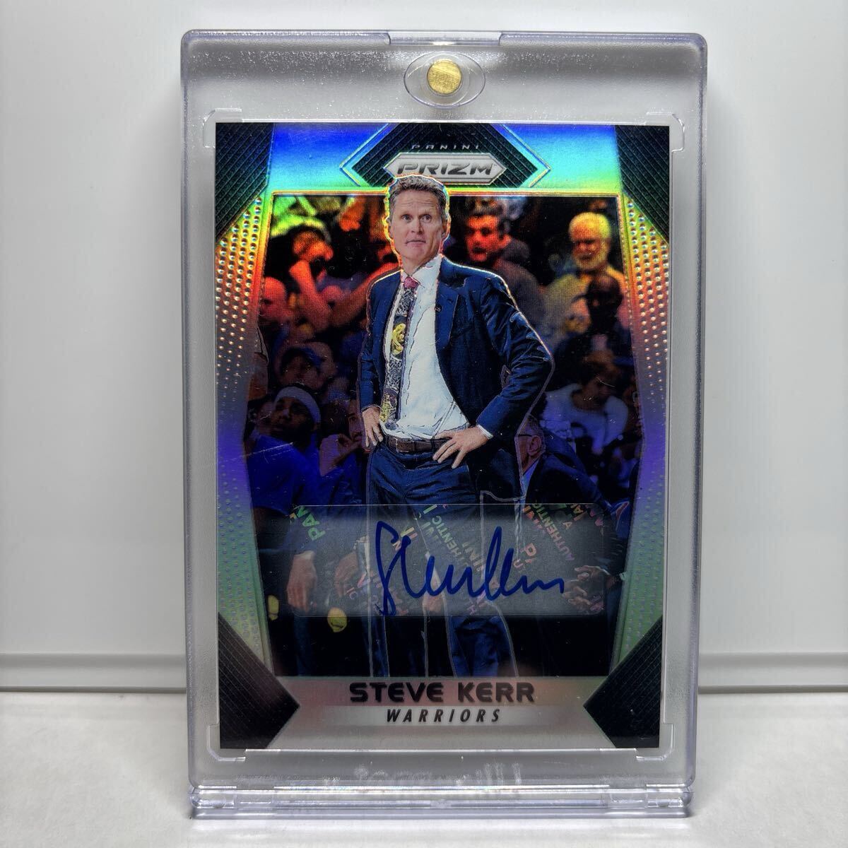 Steve Kerr Silver Prizm 直筆　サイン　Auto 2017-18 Panini NBA Prizm 【検索ワード Basketball Coach バスケ 】