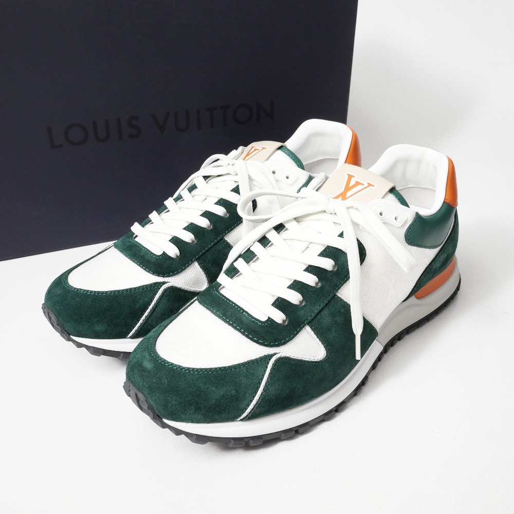 美品 2023年製■LOUIS VUITTON ルイ・ヴィトン ランナウェイ スニーカー サイズ7 LV モノグラム ローカット スエード レザー
