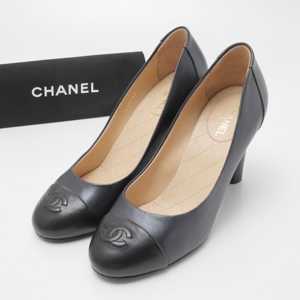 CHANEL シャネル パンプス サイズ36.5 CC ココマーク バイカラー