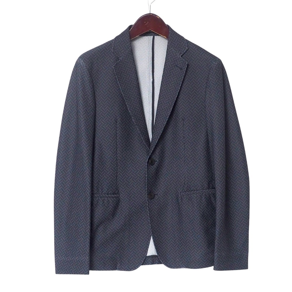 GIORGIO ARMANI ジョルジオアルマーニ テーラードジャケット サイズ46 ストレッチ 総柄 軽量