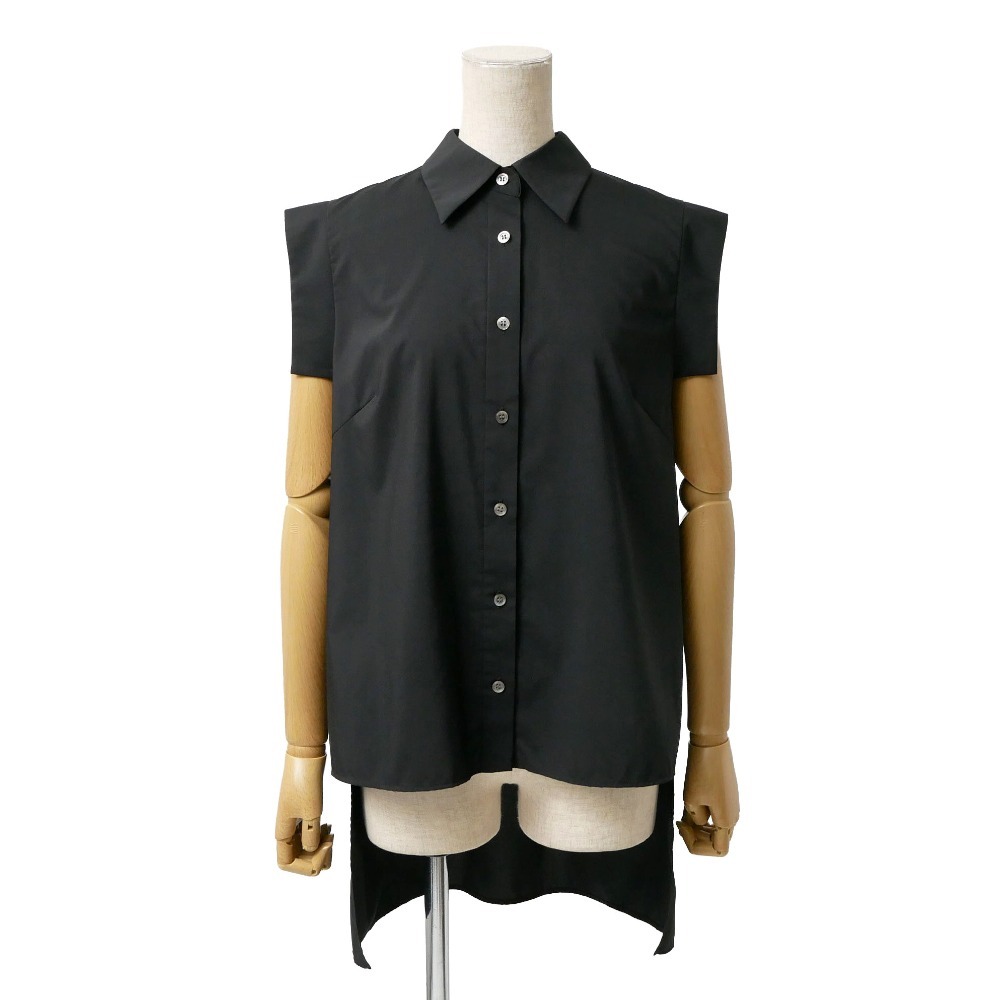 ADORE アドーア プレーンストレッチバックボウタイシャツ ブラウス サイズ38 ノースリーブ