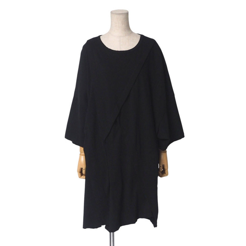 Yohji Yamamoto ヨウジヤマモト COTTON TACK THREE-QUARTER SLEEVE カットソー サイズ2 タック オーバーシルエット