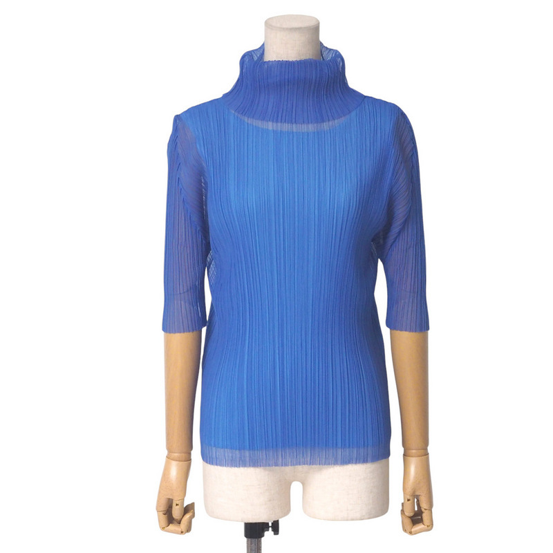 PLEATS PLEASE ISSEY MIYAKE プリーツプリーズ イッセイミヤケ カットソー サイズ4 タートルネック メッシュ