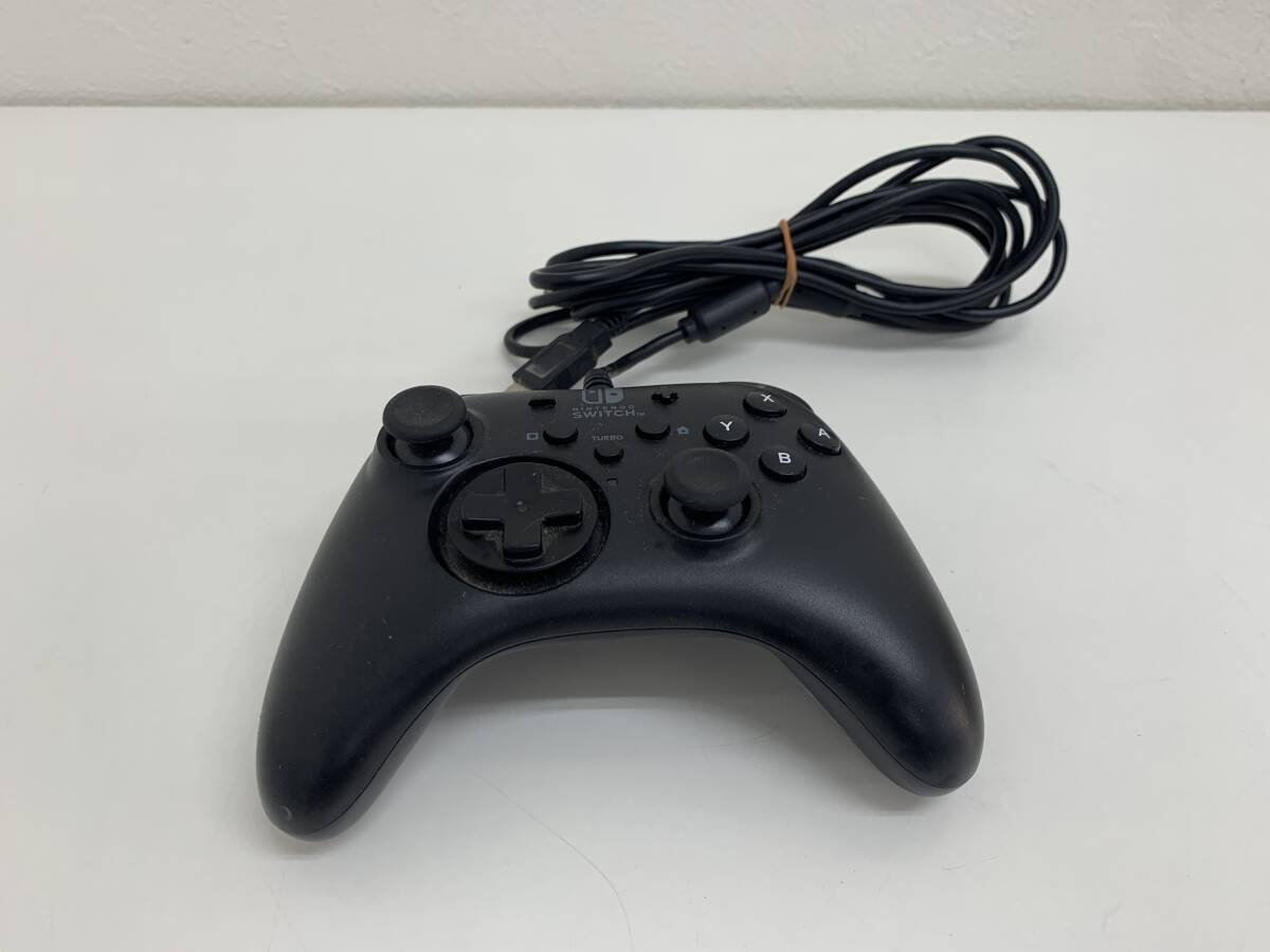 Nintendo Switch 有線コントローラー TURBO機能付き ブラック（管理：P38）