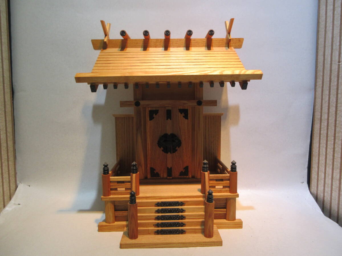 Ｔ３２３１　神棚　新品　未使用品　特別大特価　新けやき　大　大神明　高５０．６ｃｍ　幅４０．５ｃｍ　２．８ｋｇ