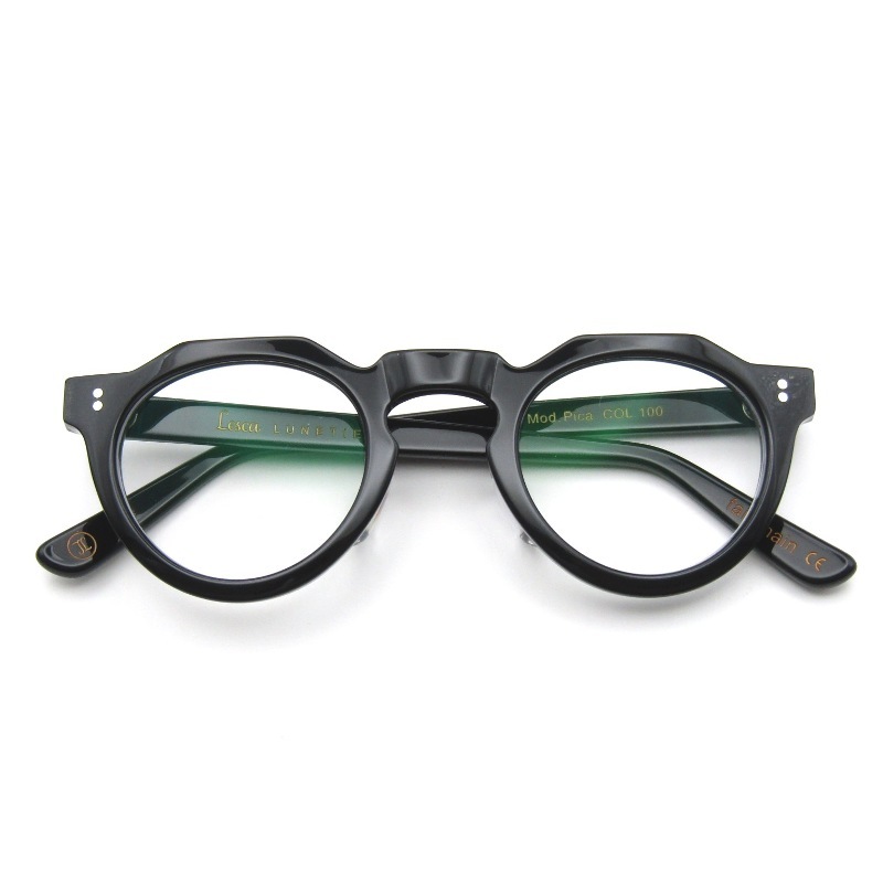 Lesca LUNETIER レスカ ルネティエ メガネフレーム PICA 度入り フランス製 ピカ クラウンパント 100 ブラック 65009239
