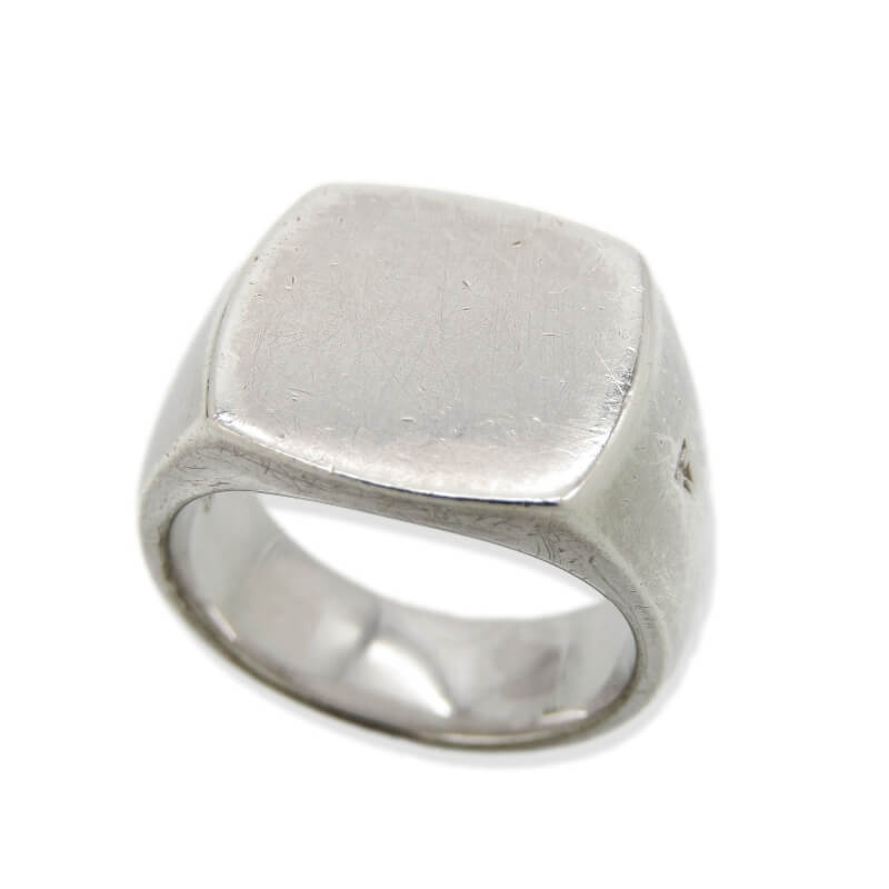 TOM WOOD トムウッド リング Cushion Polished Ring #54 クッション ポリッシュド ロジウムメッキ プレーン SV925 13.5号 28011587