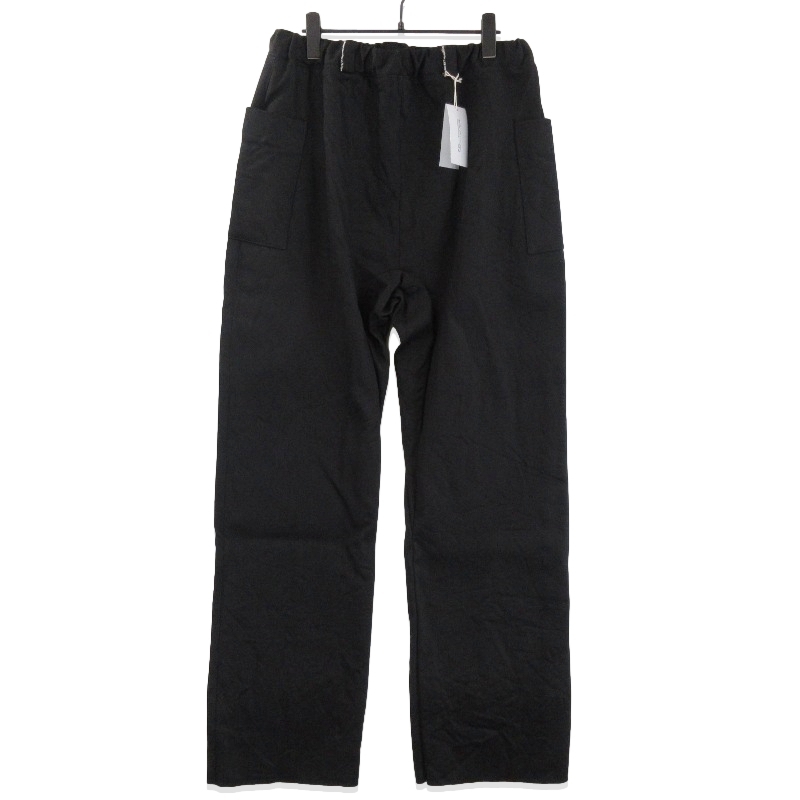 未使用 ware ウェア 裏起毛 デニム ワイド イージーパンツ pew-cdmr デニムパンツ コットン 日本製 ブラック 黒 F 71014571