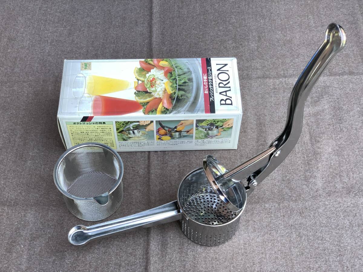 【新品・未使用】ポテトマッシャー ポテトスライサー ステンレス製 錆びにくい