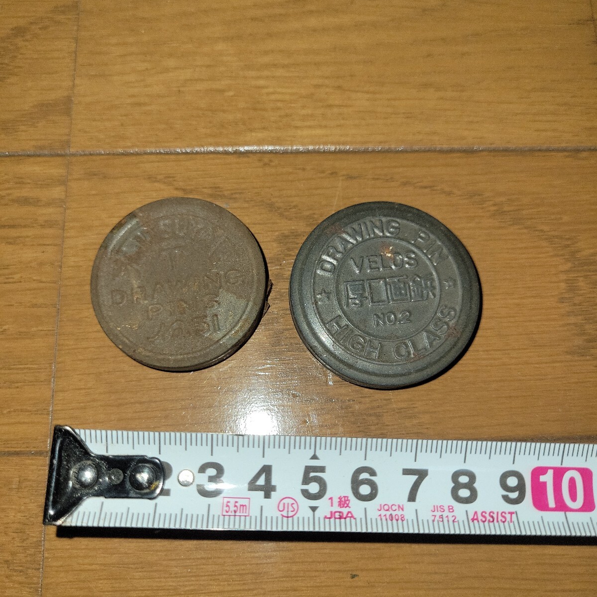 昭和レトロ　画鋲ケース2個セット　MITSUYA VELOS