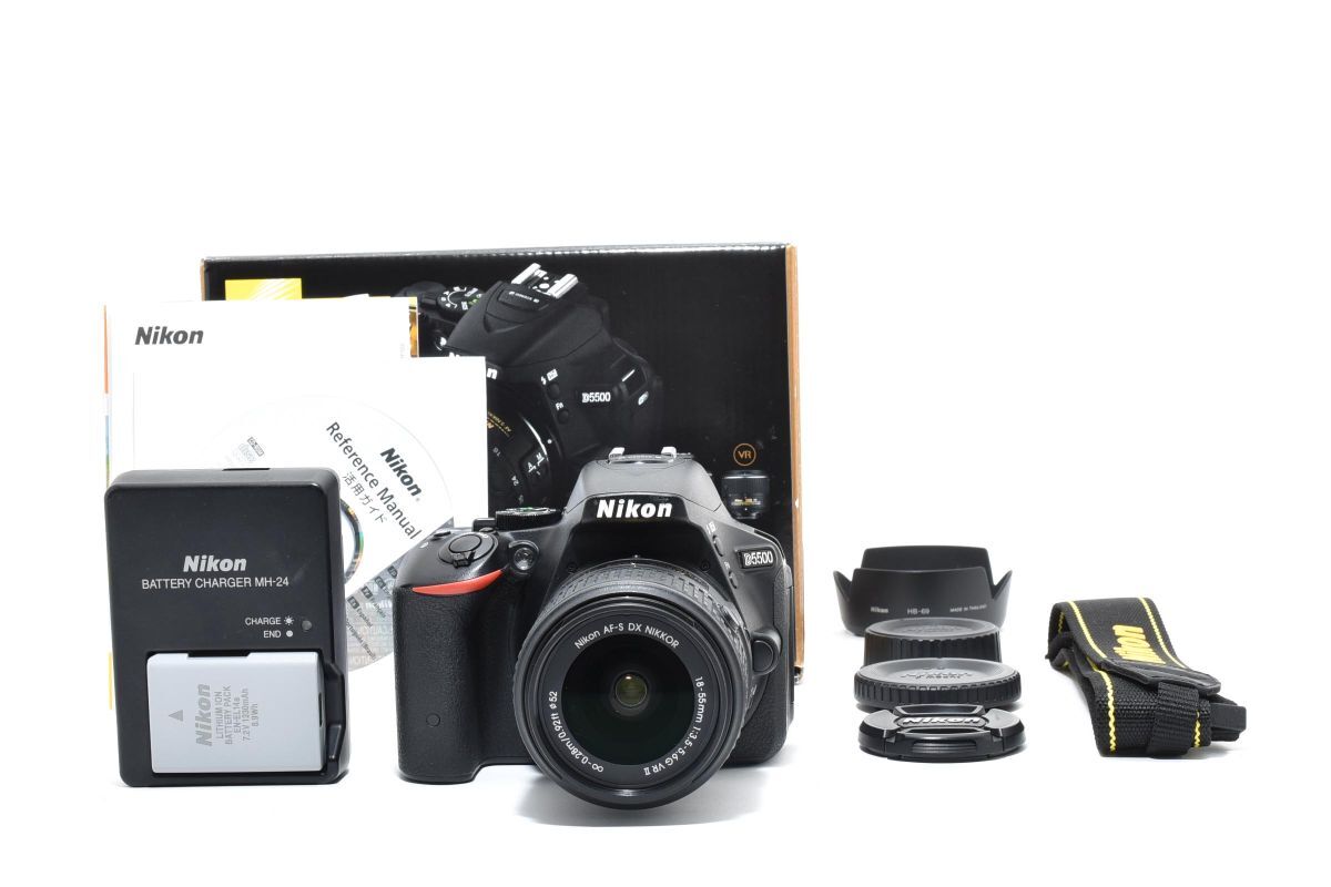 【箱付き・動作好調】 Nikon ニコン D5500 レンズキット デジタル一眼レフカメラ #3558