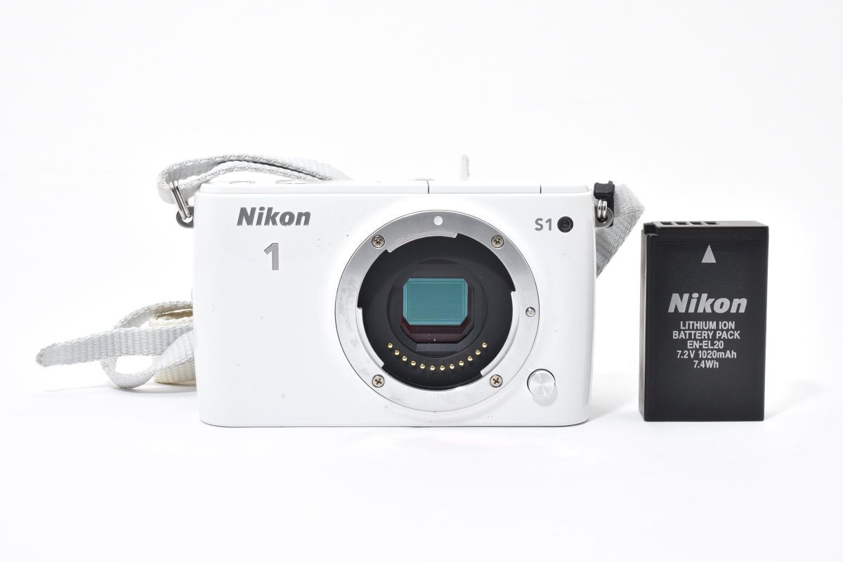 【大人気カラー】 Nikon ニコン 1 S1 ホワイト ボディ ミラーレス一眼カメラ #1-1