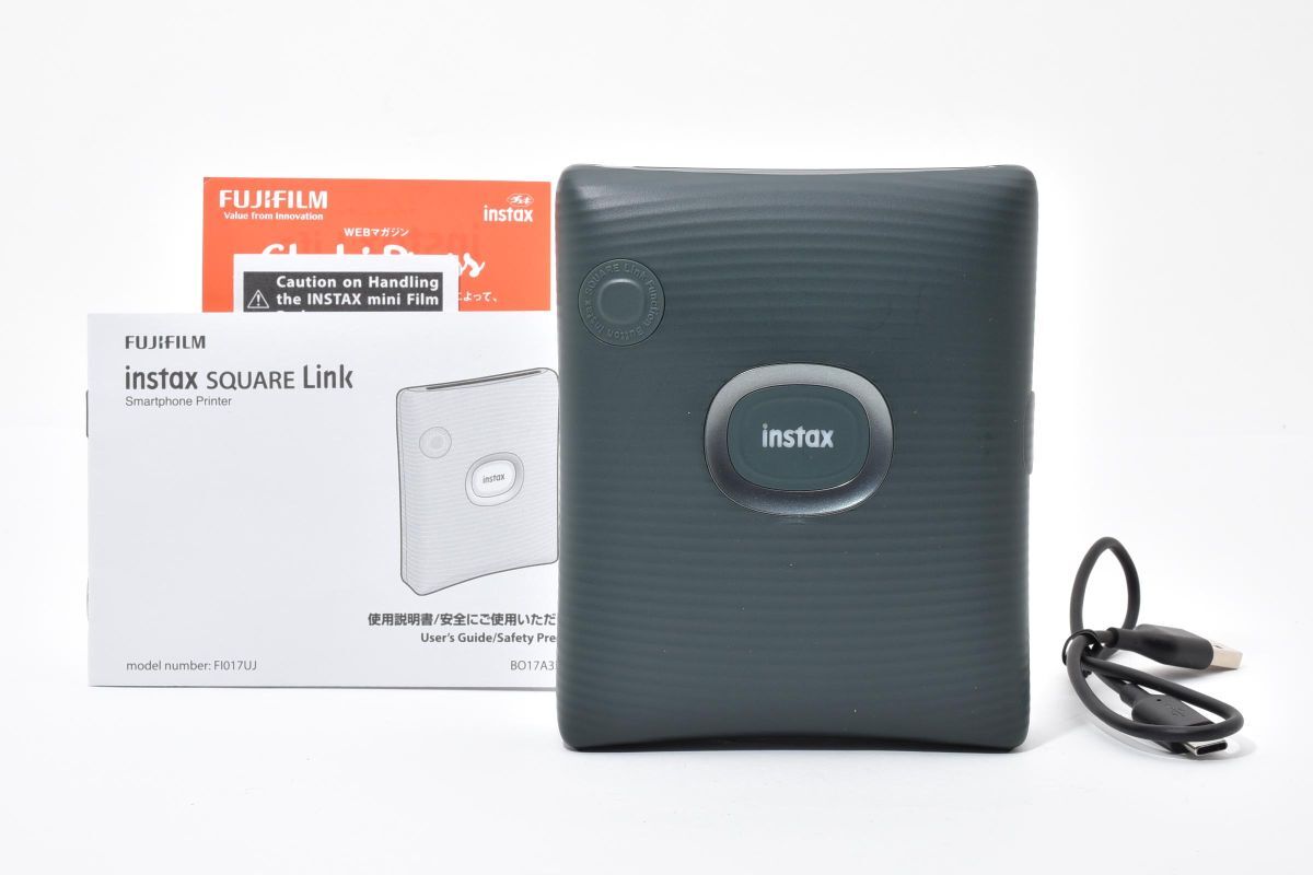 【動作好調】 FUJIFILM 富士フィルム instax SQUARE Link グリーン チェキ インスタント フィルムカメラ #43-10