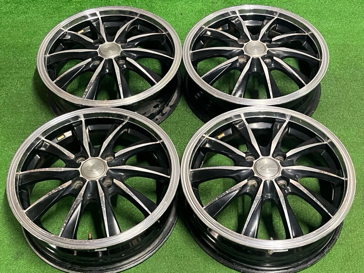 【カスタムに!!】WEDS レオニス 15in 4.5J+45 PCD100 4本 N-BOX N-ONE ハスラー ソリオ デリカミニ タント ワゴンR ムーブ タフト モコ