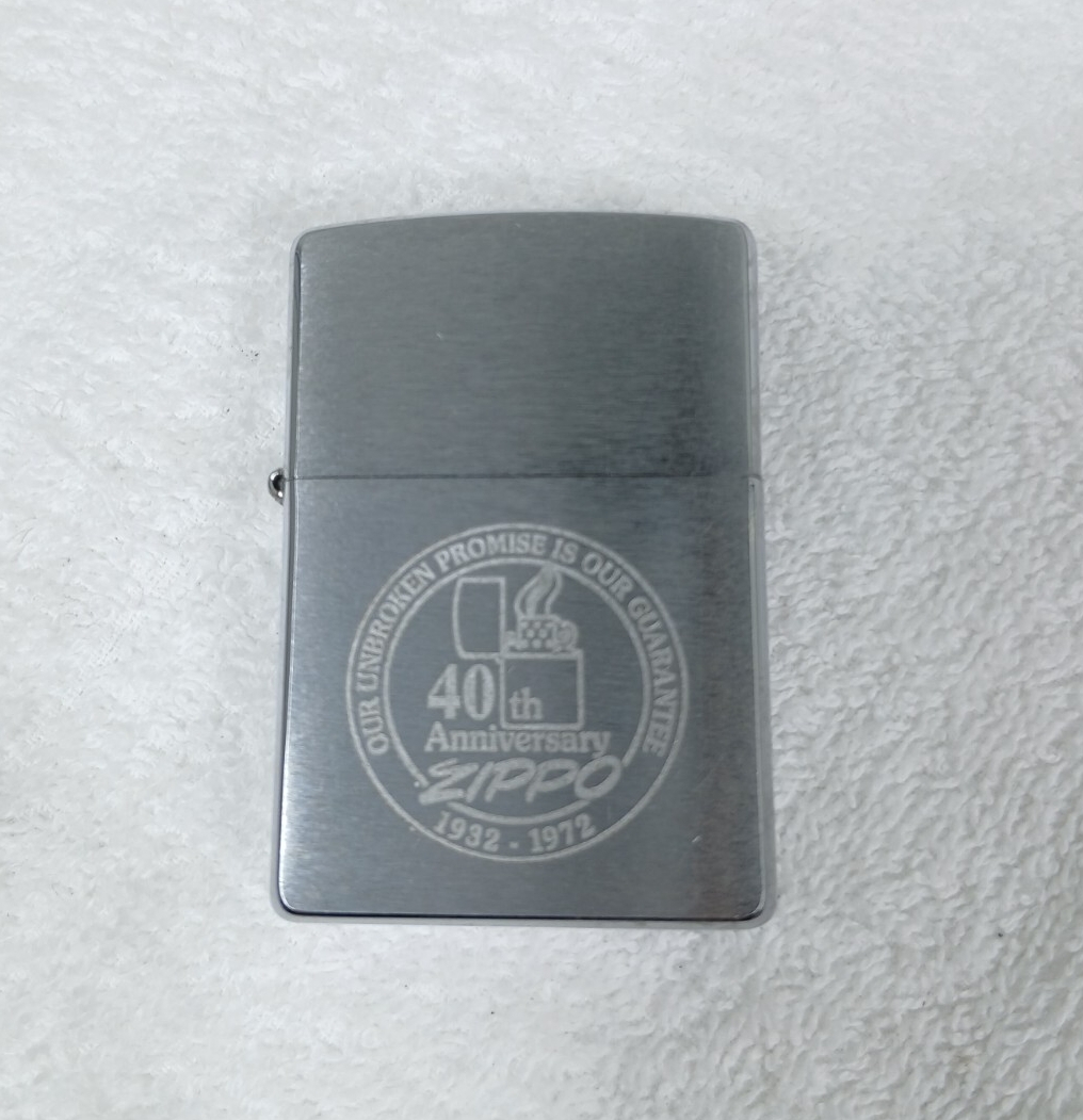#1050 Zippo ジッポ 40th 40周年記念 ロゴマークデザイン 火花確認 喫煙具 喫煙グッズ/和歌山県にて引き取り大歓迎