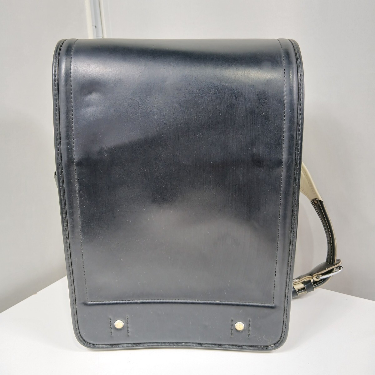 #1073 asics アシックス ランドセル 黒色 ブラック シンプル リメイクにも◎/和歌山県にて引き取り大歓迎