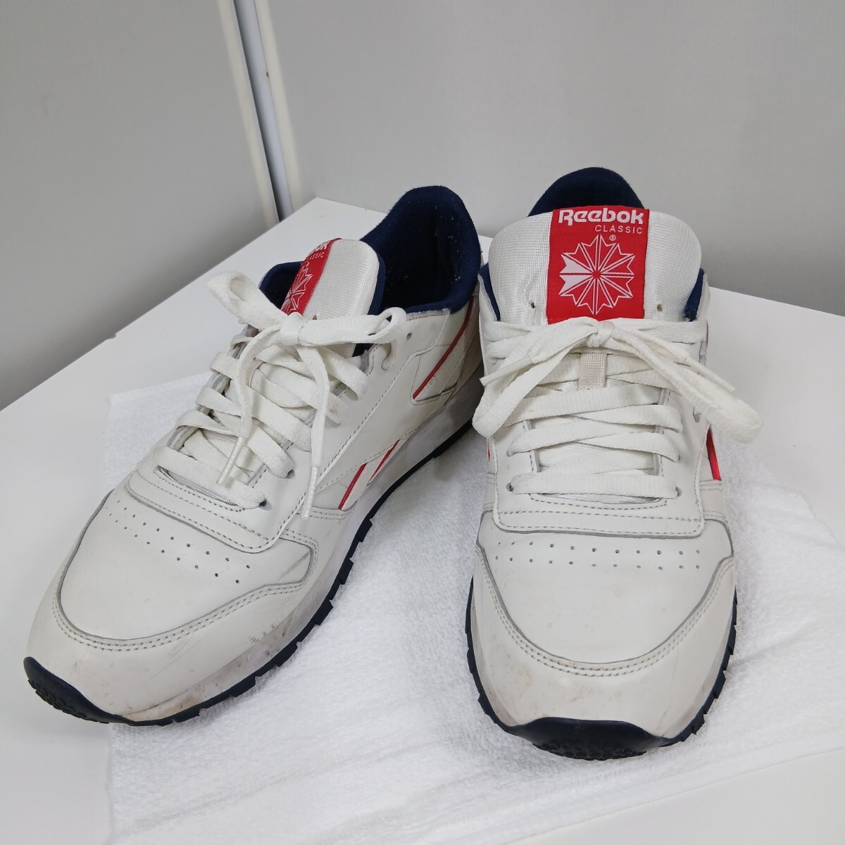 #1144 Reebok リーボック クラシックレザー ホワイト スニーカー 27cm/和歌山県にて引き取り大歓迎