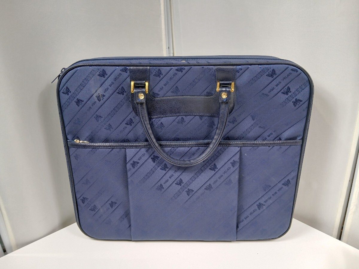#1006 美品☆着物収納バッグ HIGH BAG VELIEG 着物持ち運びバッグ ネイビー/和歌山県にて引き取り大歓迎