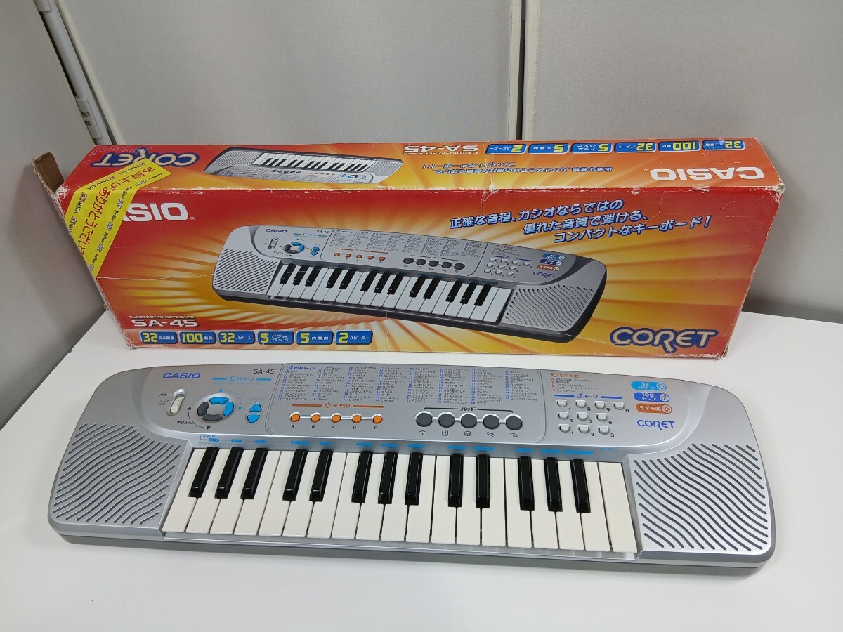 #1332 CASIO カシオ 電子ピアノ ミニキーボード 鍵盤楽器 SA-45 動作◎/和歌山県にて引き取り大歓迎