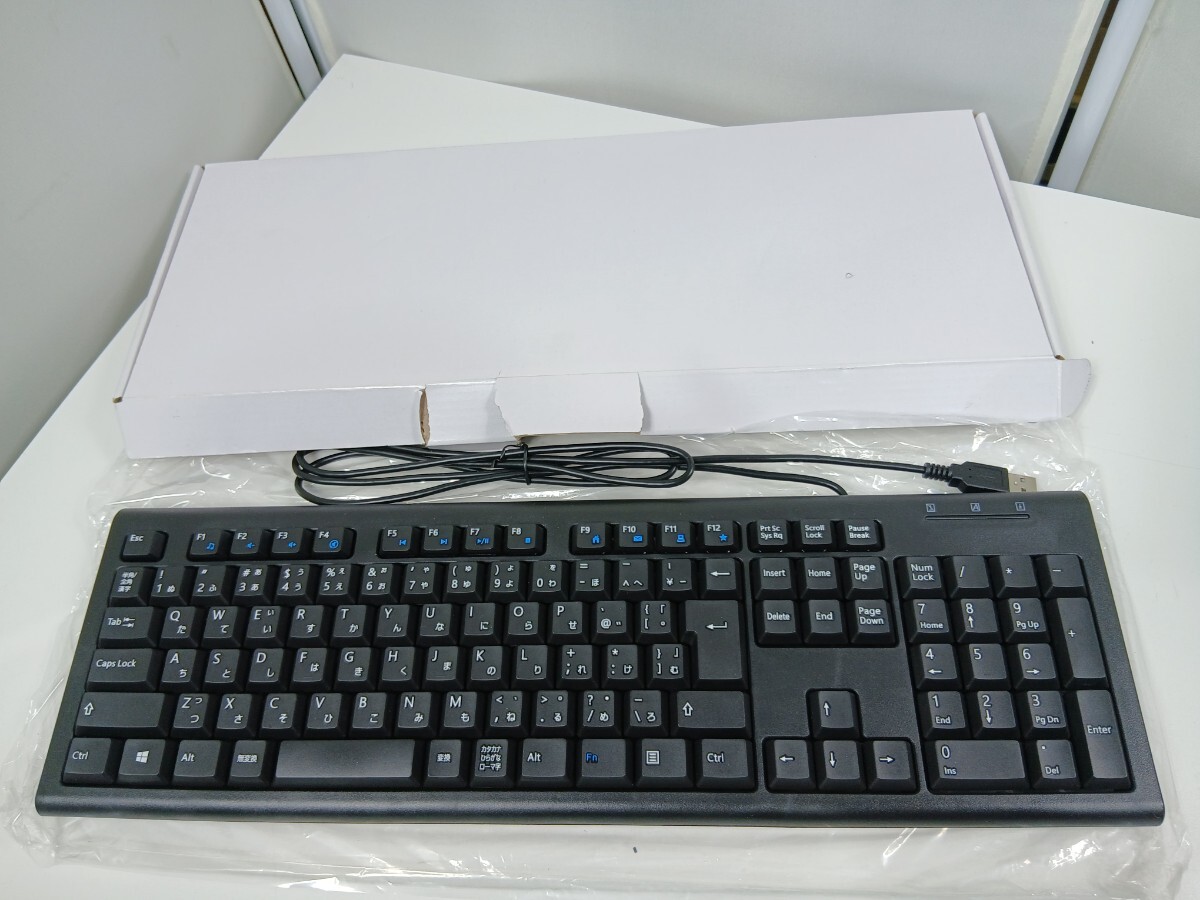 #1361 RoHS 有線 キーボード 日本語配列 USBキーボード Keyboard ブラック KB-817 未使用/和歌山県にて引き取り大歓迎