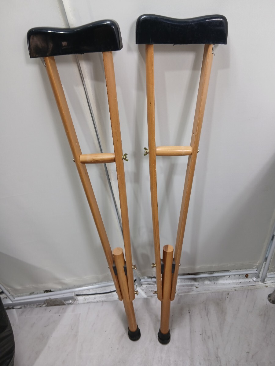 #1016 松葉杖 木製 三条 102cm程/和歌山県にて引き取り大歓迎