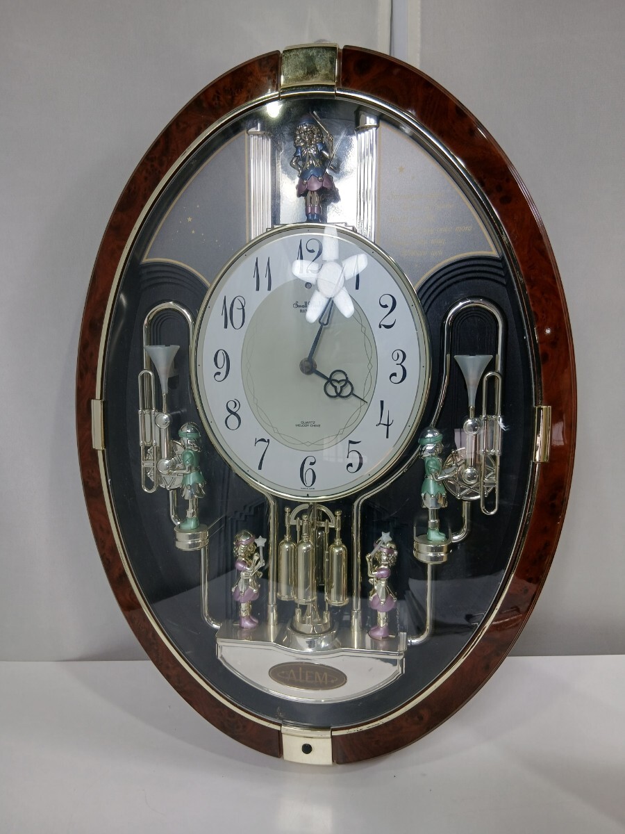 #1141 Small world ALEM リズム工業 からくり時計 壁掛け時計 掛け時計 動作品/和歌山県にて引き取り大歓迎