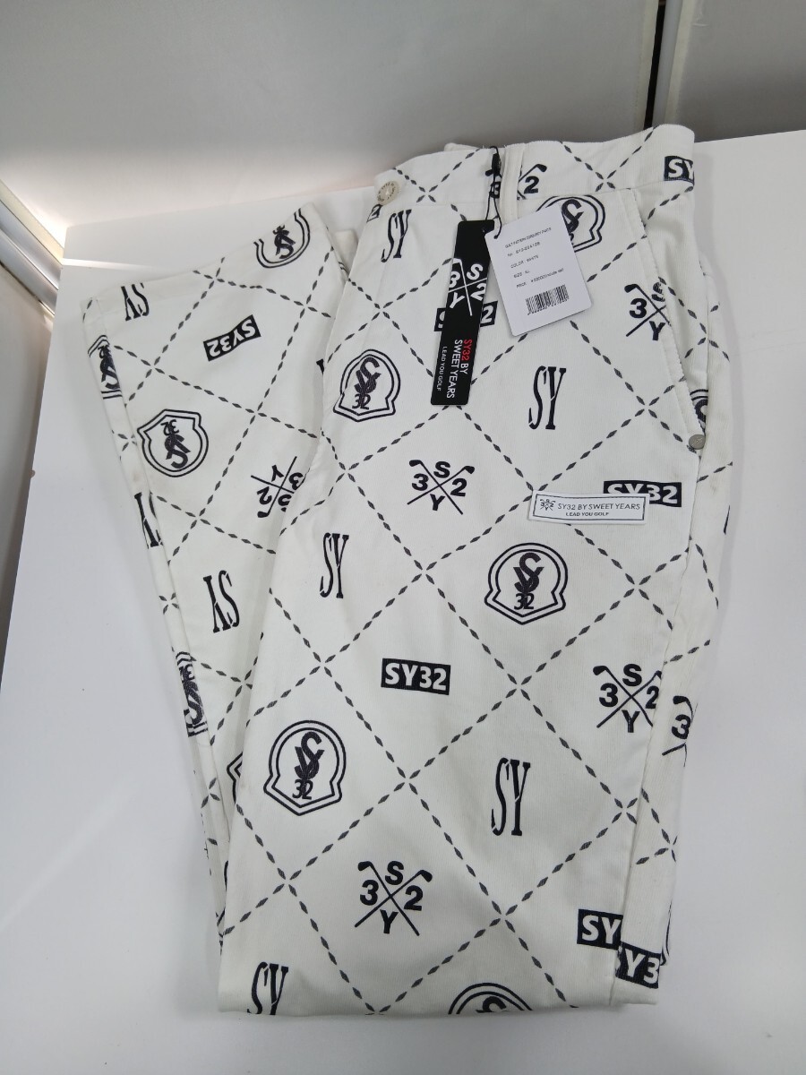 #1235 SY32 BY SWEET YEARS ゴルフウェア 総柄 XLサイズ コーデュロイ ストレッチ/和歌山県にて引き取り大歓迎