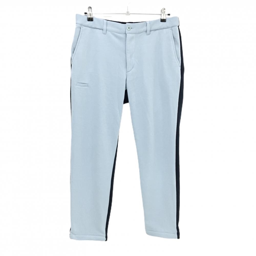 ビームスゴルフ パンツ スモーキーブルー×ネイビー 後ろロゴ ウエストゴム ストレッチ メンズ XL ゴルフウェア BEAMS GOLF