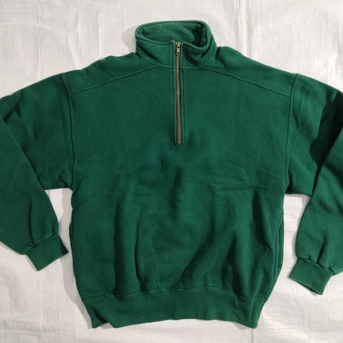 L.L.BEAN × RUSSELL halfzip sweat　shirt　LLビーン　ラッセル　アスレチック　ハイネック　ハーフジップ　スウェット　M 90年代 usa製