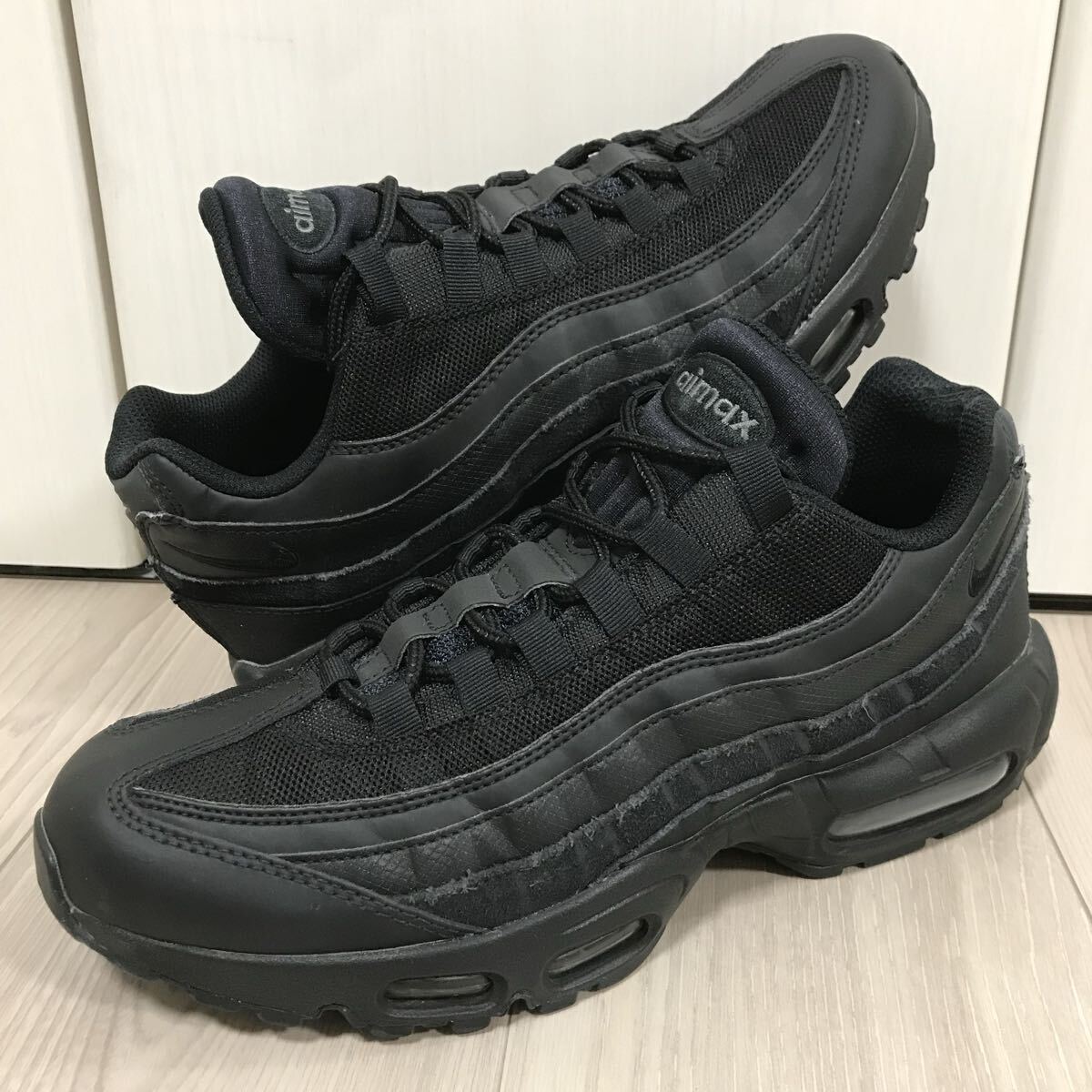 Nike Air Max 95 Essential Triple Black Dark Grey All ナイキ エアマックス95 エッセンシャル トリプル ブラック オール 黒 27cm US9