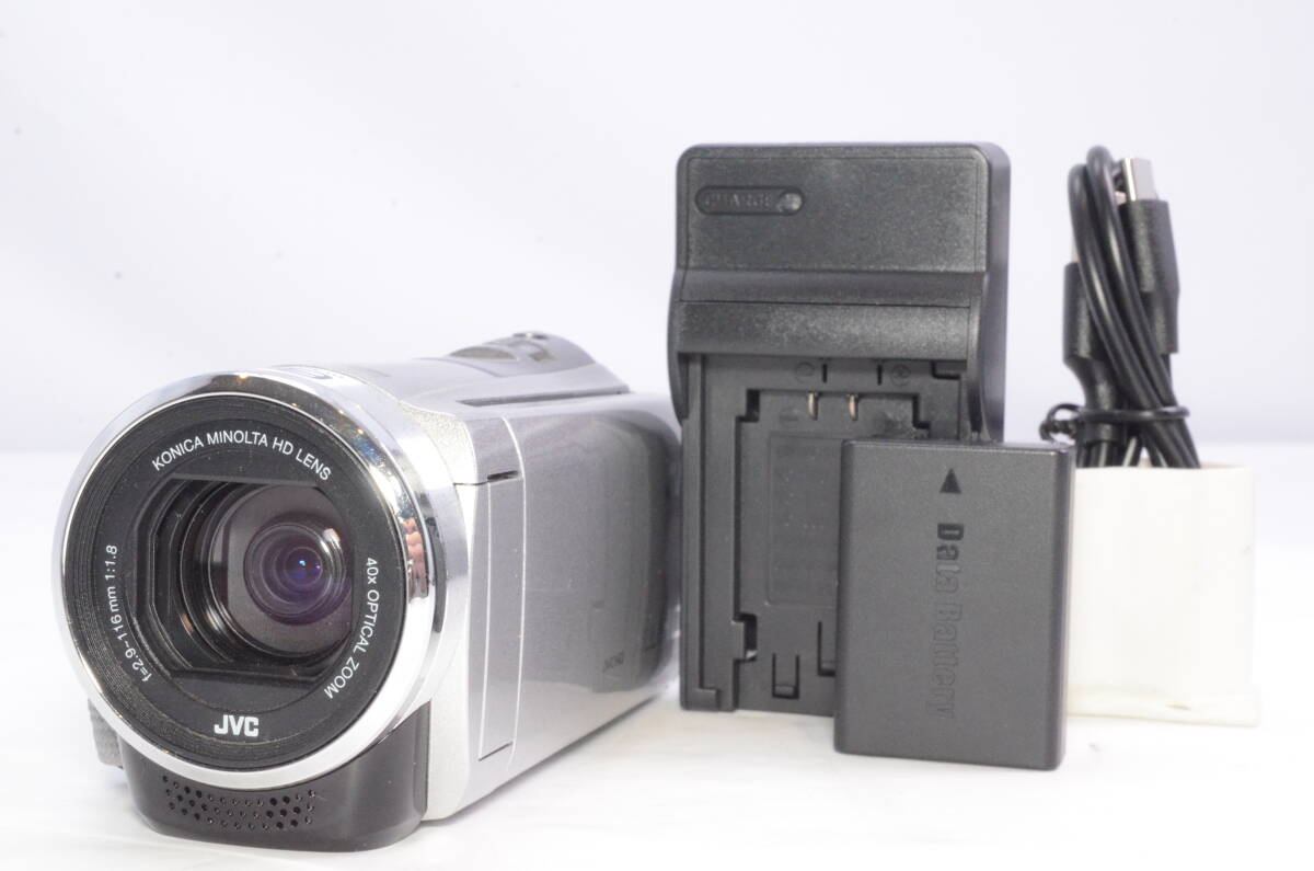 ★通電・動作確認済★ JVC ビクター Everio GZ-E880 シルバー デジタル ビデオカメラ タッチパネル　　　　　　2512014Y/M