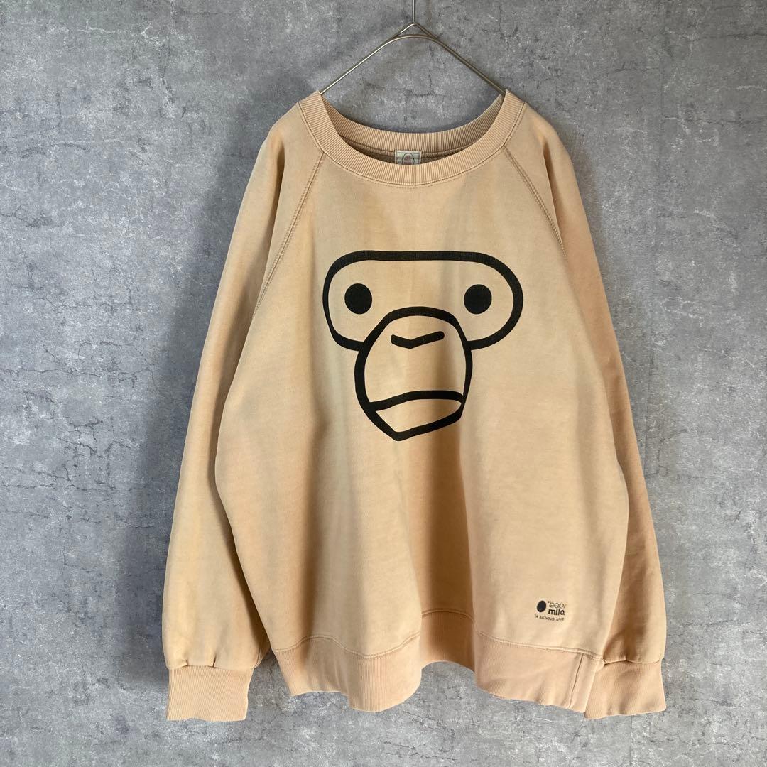 A BATHING APE baby milo スウェット ベージュ　L相当