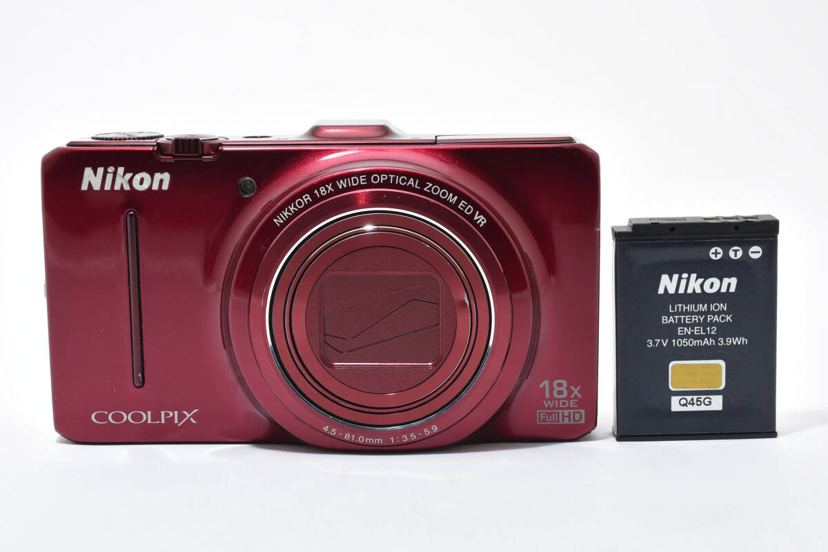  Nikon ニコン COOLPIX S9300 レッド　red　コンパクト デジタルカメラ デジカメ クールピックス