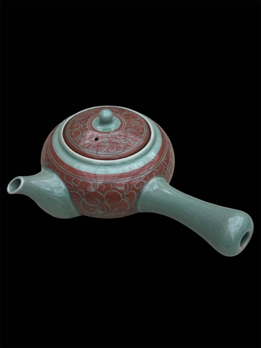 青森発★高麗青磁 急須 寿安 陶器 韓国 お茶 きゅうす 寿安窯 陶芸
