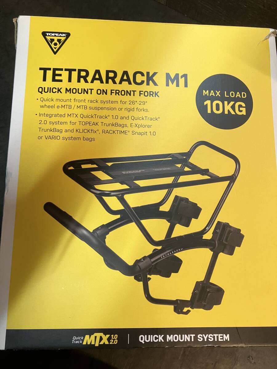 新品組み付けのみ未使用　トピーク　フロントキャリア　MTB tetrarack サイドフレーム付　バイクパッキング　グラベル　ツーリング　パニア