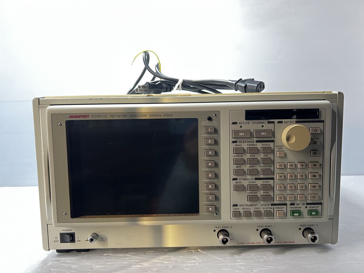 ADVANTEST R3767CG NETWORK ANALYZER 300kHz-8GHz ネットワークアナライザー 