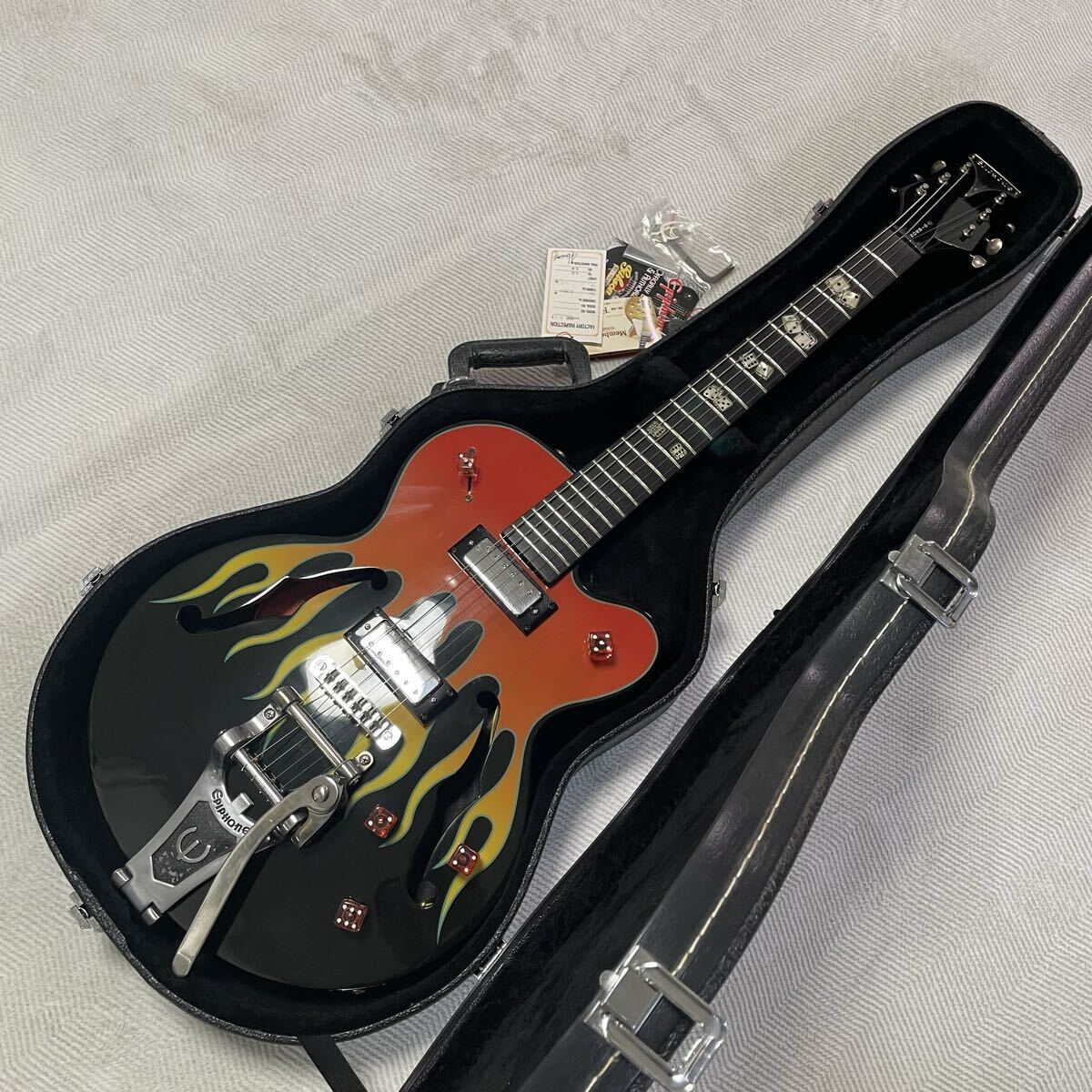 Epiphone FLAMEKAT エピフォン Ebony 指版 セミアコ Gibson ロカビリー ROLLY