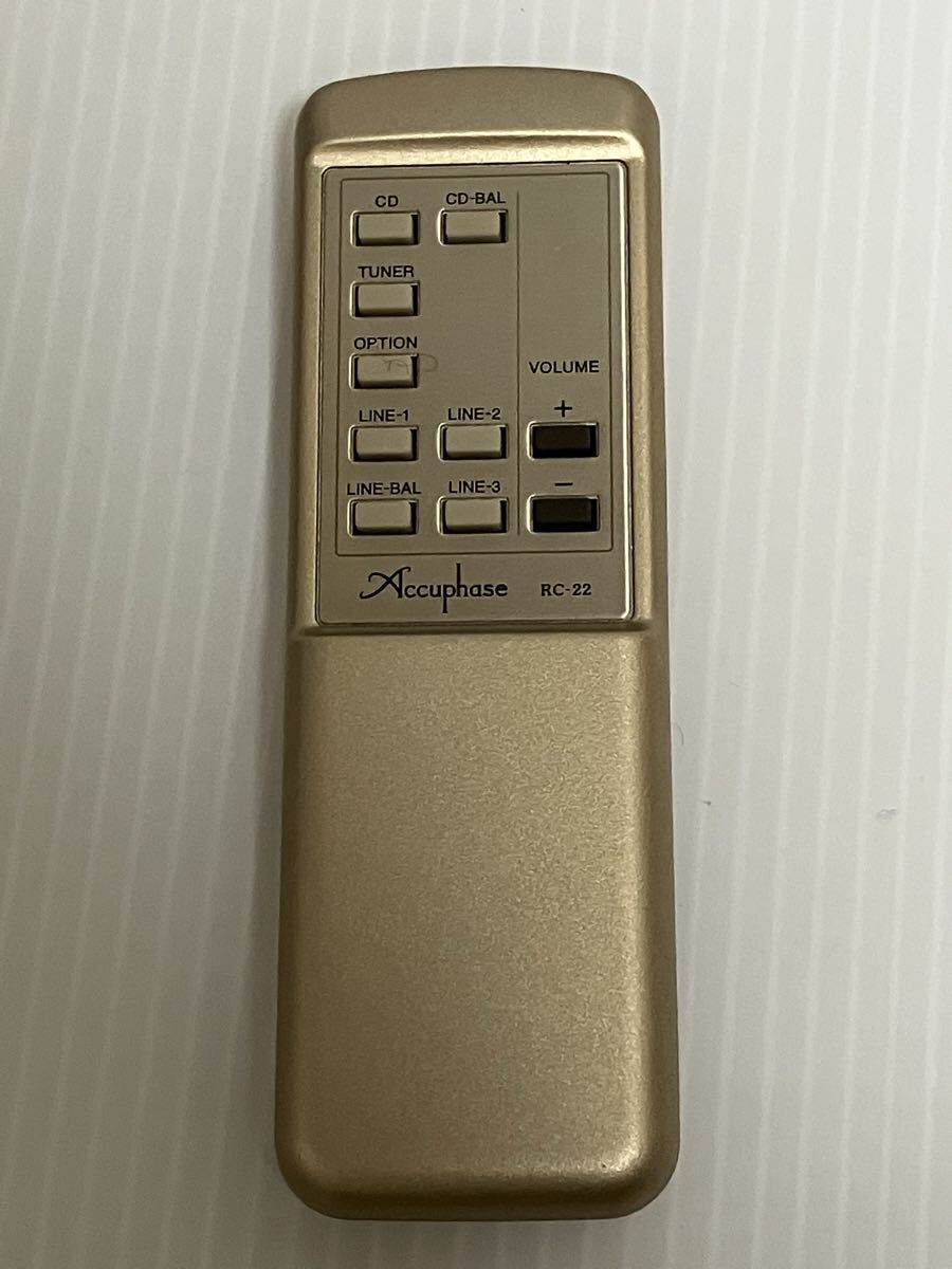 ▲S512▲ 赤外線動作確認済み　Accuphase RC-22 アキュフェーズ オーディオリモコン リモートコントロールユニット