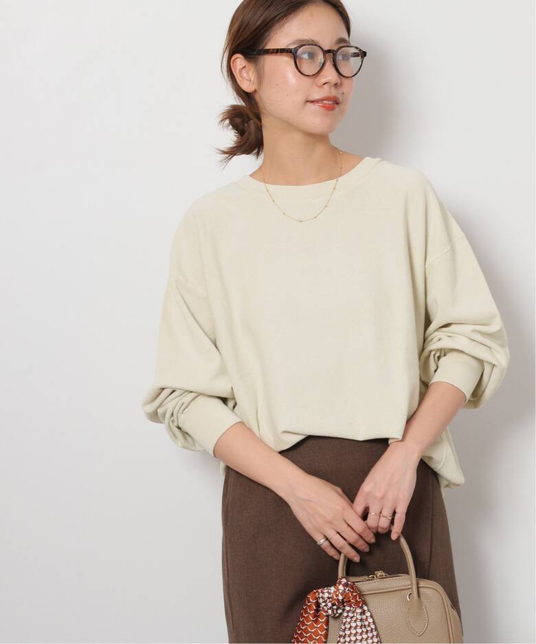 ☆JOURNAL STANDARD relumeジャーナルスタンダード☆ピグメントダイビッグスウェット☆トレーナー スウェット 長袖 無地☆キナリ☆