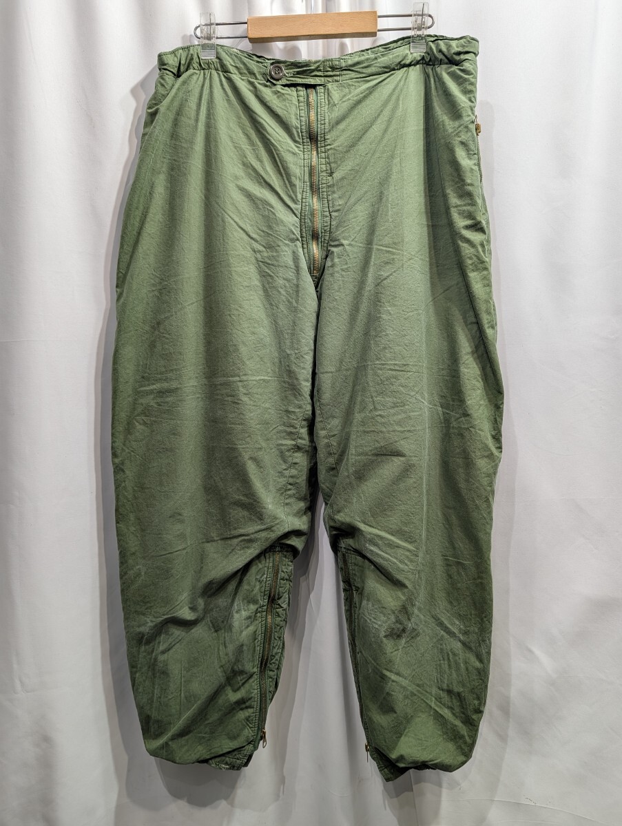 1966年製 スウェーデン軍 中綿 オーバーパンツ 2A L相当 メンズ ミリタリー パンツ カーゴパンツ 60s ビンテージフランス軍 ドイツ軍