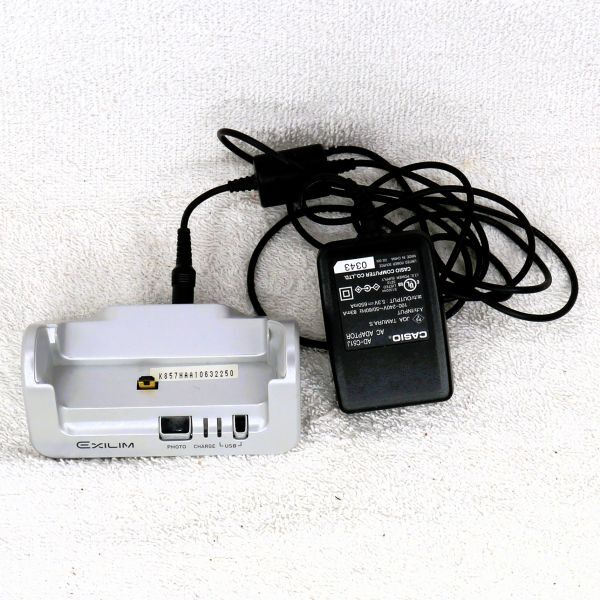 CASIO デジカメ用 充電クレードル CA-21A AD-C51J ACアダプタ付（中古動作品）