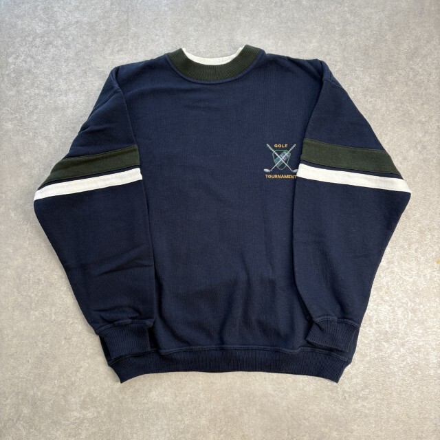 BUGLE BOY COMPANY ゴルフクラブ刺繍 トレーナー ネイビー メンズ Mサイズ GOLF ゴルフ