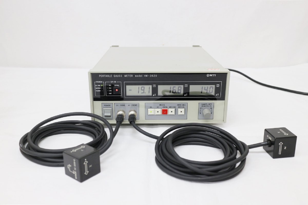 【正常動作品】MTI HM-3520 三軸磁界測定器