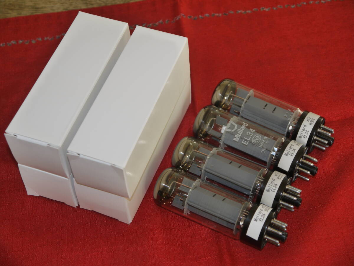 Mullard EL34/6CA7　xf2　英国ムラード　真空管　4本　稀少