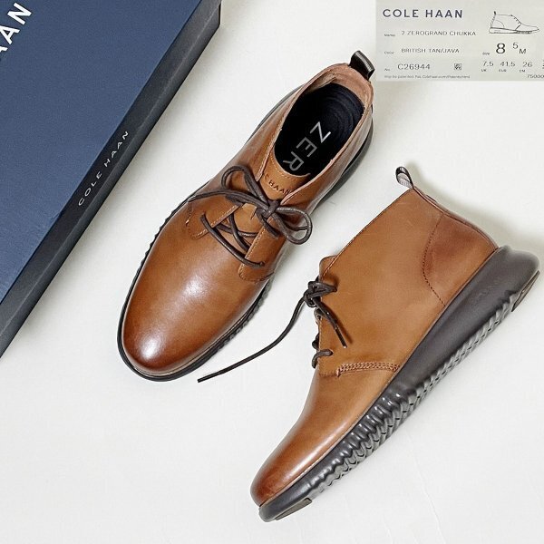 ★【新品 定価53,900円】Cole Haan コールハーン C26944 ZEROGRAND CHUKKA ゼログランド チャッカ ブーツ シューズ US8.5M 26cm
